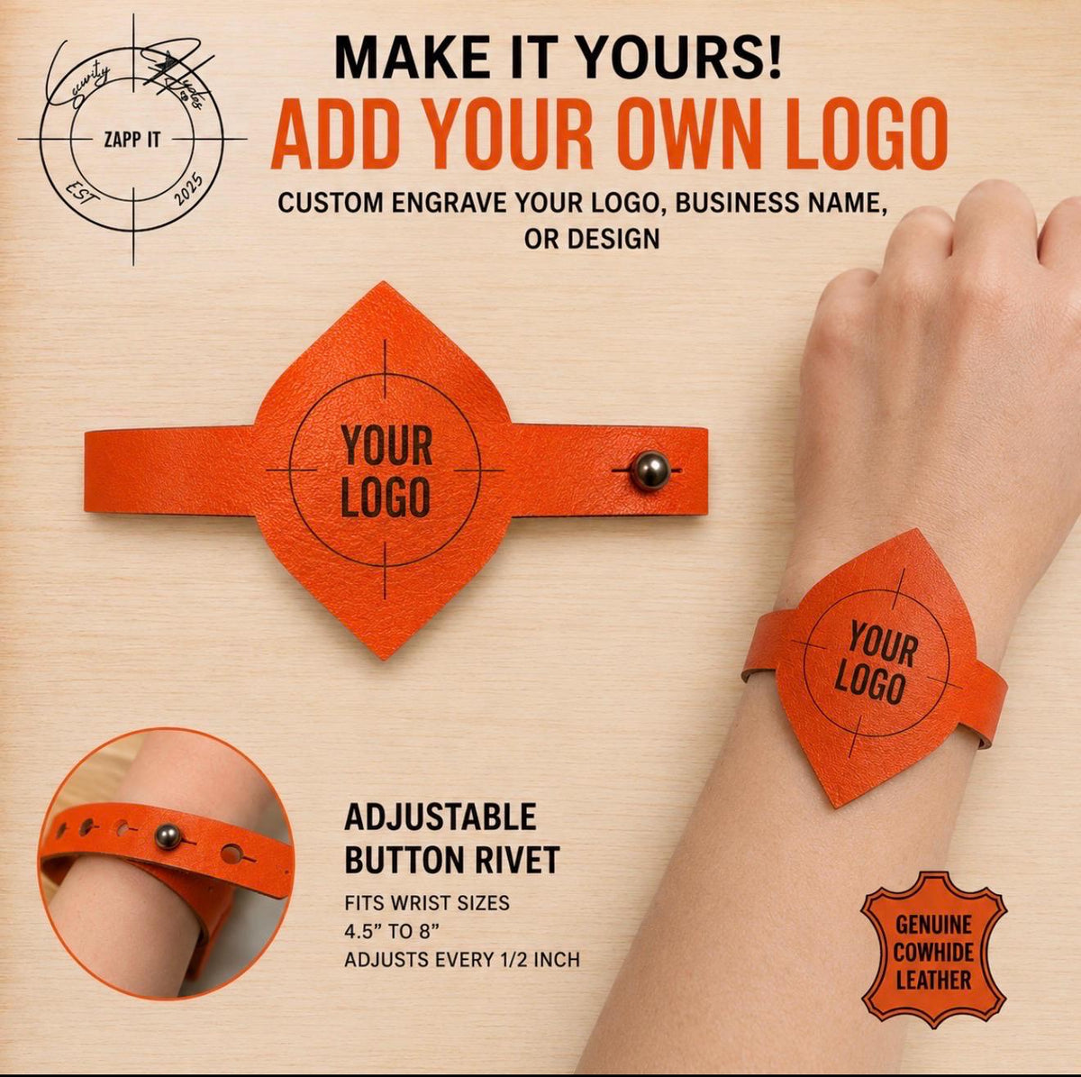 Security Hydes™ Permanent Jewelry Adjustable Welding Patch Shield | Custom Logo Option Now Available