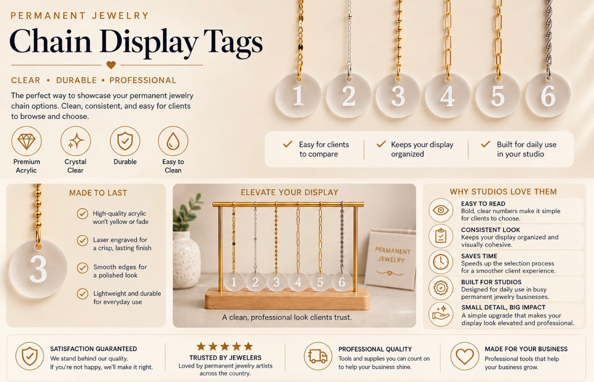 Custom Frosted Acrylic Number Chain Tags
