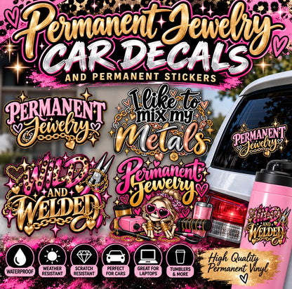 Permanent Jewelry Car Decals & Permanent Stickers