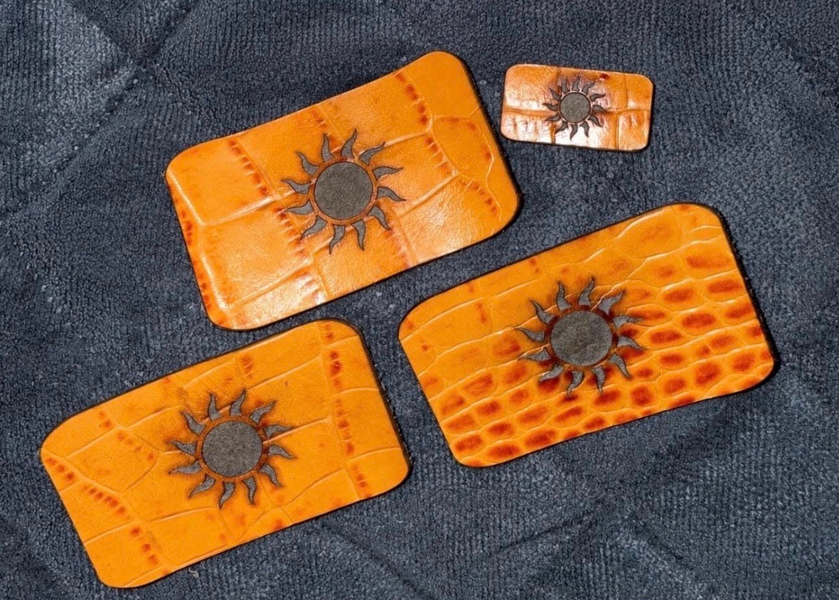 Genuine Leather Custom Engraved Logo Welding Safety Patches | Permanent Jewelry