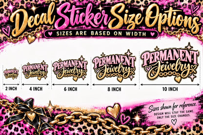Permanent Jewelry Car Decals & Permanent Stickers
