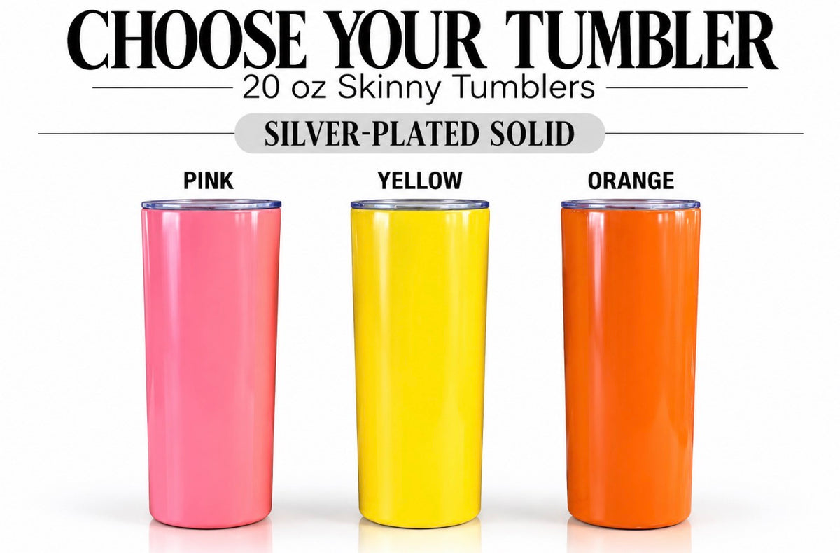 Custom Engraved Logo Stainless Steel Tumbler | 20oz Skinny