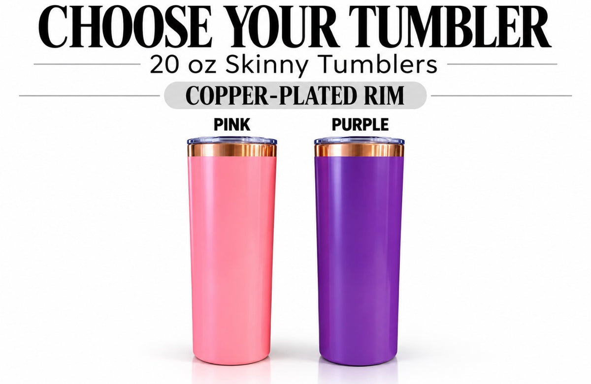 Custom Engraved Logo Stainless Steel Tumbler | 20oz Skinny