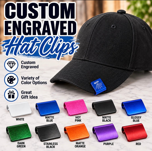 Personalized Engraved Custom Hat Clips | Father’s Day Gift