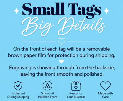 Custom Frosted Acrylic Name Chain Tags