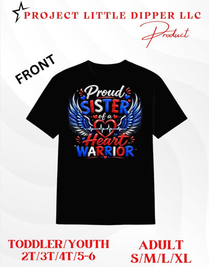 Heart Warrior Family Shirts | Proud Mama, Dad, Sister, Brother CHD Awareness Apparel
