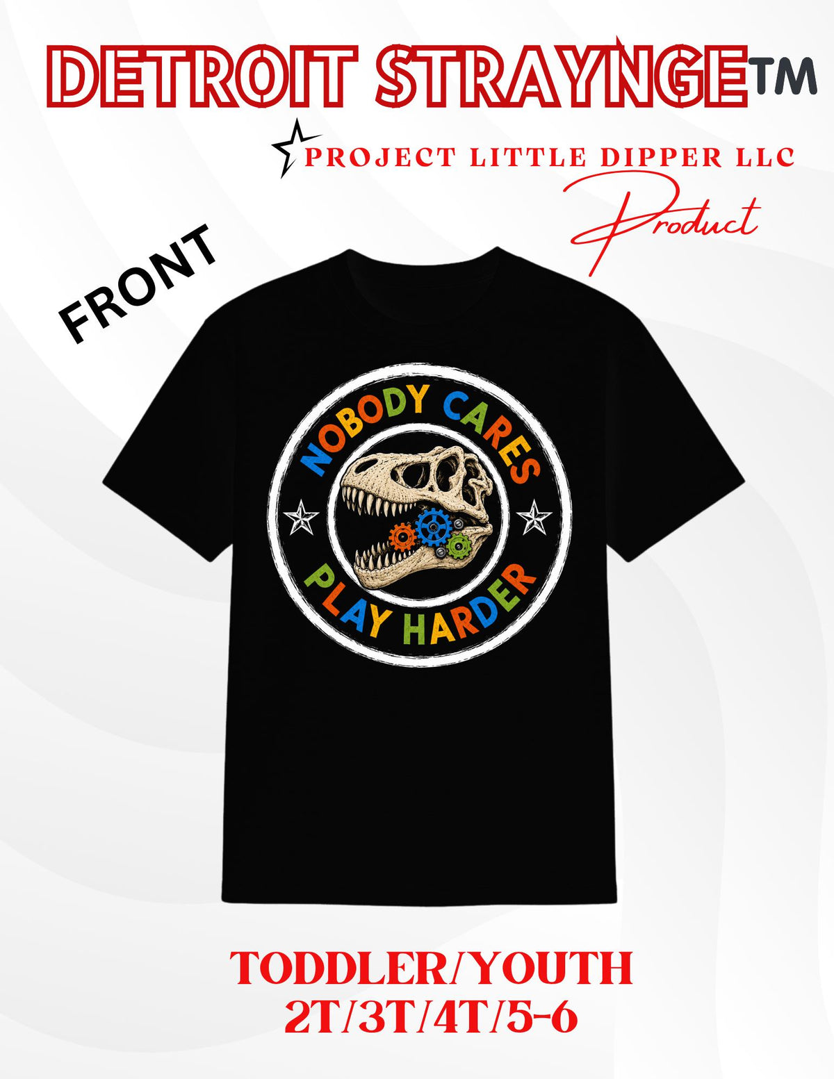 Matching Skull T-Shirts | Adult Work Harder, Toddler Play Harder Bundle | Father’s Day Gift