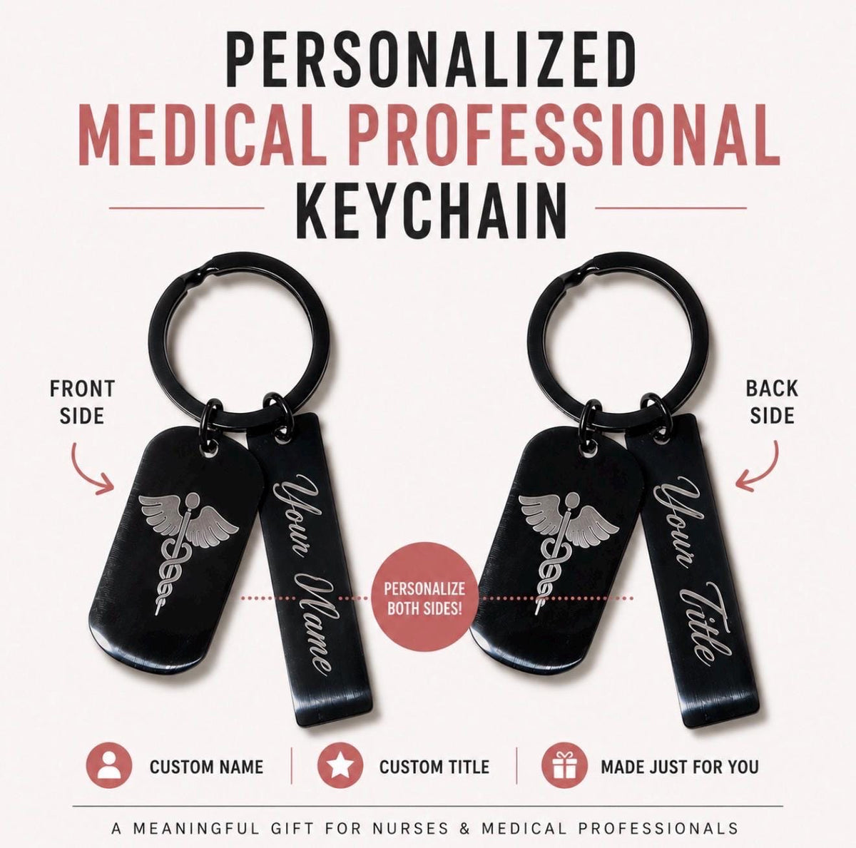 Personalized Medical Professional Keychain