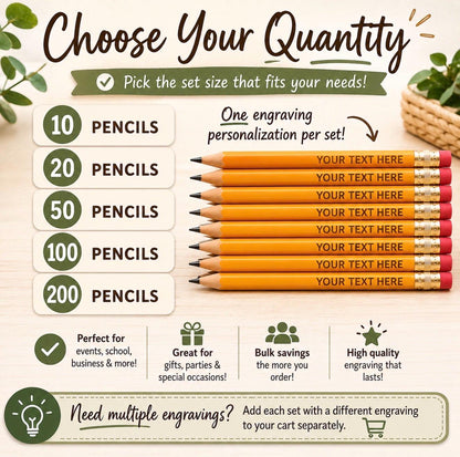 Personalized Engraved Pencils