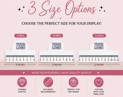 Custom Logo Chain Measure Board for Permanent Jewelry | Personalized Acrylic Measuring Board | Jewelry Measuring Tool