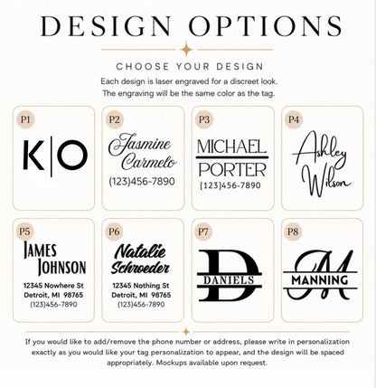 Custom Engraved Acrylic Luggage Tag | Privacy Travel Tag | Personalized Bag Tag